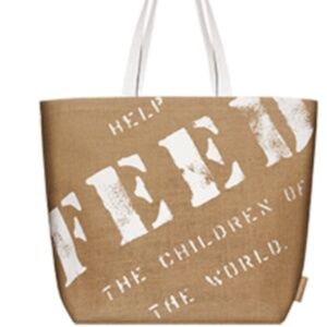 Feed Clarins Burlap Tote Bag